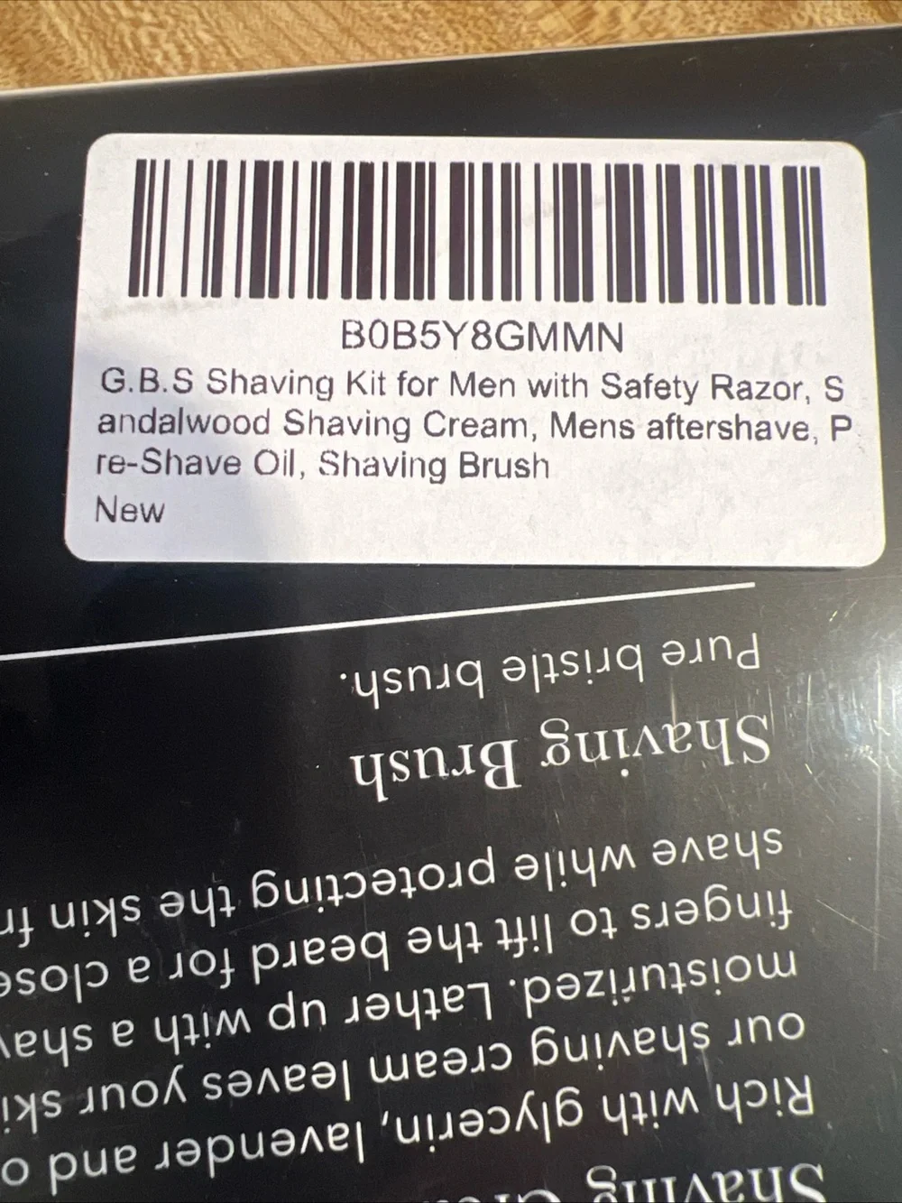 G.B.S Men’s Shaving Kit - Sandalwood-Brush, DE Razor, Oil, A/S, Shave Cream NIB
